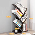 5-Tier Tree Bookshelf Storage Rack - Black alternate 1