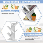 5-Tier Tree Bookshelf Storage Rack - White alternate 5
