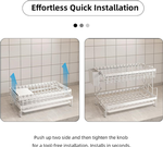 2 Tier Dish Drying Rack with Drain Tray - White alternate 5