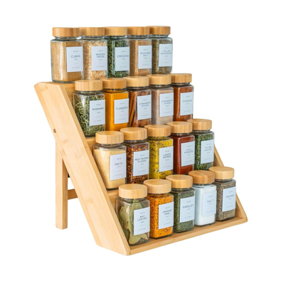 3 Tier Bamboo Spice Rack Countertop Organiser cover