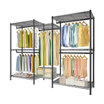 Heavy Duty Clothing Garment Rack with Shelves