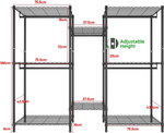 Heavy Duty Clothing Garment Rack with Shelves alternate 1