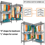 Heavy Duty Clothing Garment Rack with Shelves alternate 6