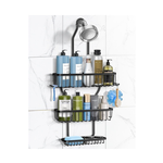 Over Door 3 Tier Shower Caddy Organizer - Black