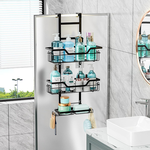 Over Door 3 Tier Shower Caddy Organizer - Black alternate 2