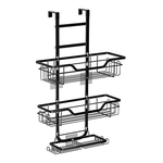 Over Door 3 Tier Shower Caddy Organizer - Black alternate 7
