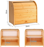 Large Bamboo Bread Box with Roll Top alternate 1