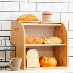 Large Bamboo Bread Box with Roll Top alternate 2