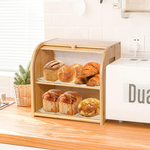 Large Bamboo Bread Box with Roll Top alternate 8