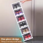 6-Tier Stackable Shoe Storage Box with Clear Door alternate 5