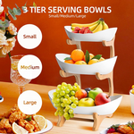 3-Tier Fruit Bowl Basket with Bamboo Stand alternate 4