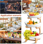 3-Tier Fruit Bowl Basket with Bamboo Stand alternate 6