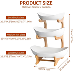 3-Tier Fruit Bowl Basket with Bamboo Stand alternate 7