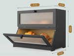 Double Layer Bamboo Bread Box - Black alternate 1