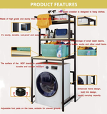 3-Tier Over Washing Machine Storage Rack - Black alternate 4