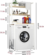 3-Tier Over Washing Machine Storage Rack - White alternate 2