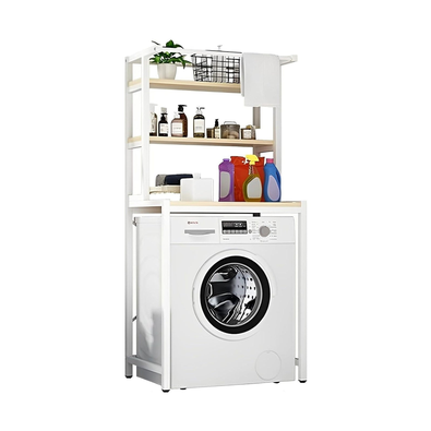 3-Tier Over Washing Machine Storage Rack - White cover