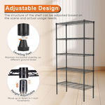 5 Tier Adjustable Metal Storage Shelves Wire Rack alternate 4