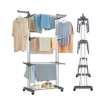 Folding Clothes Drying Rack with Wheels