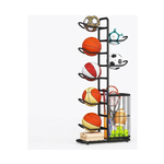 7 Tier Ball Storage Rack with Side Basket