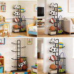 7 Tier Ball Storage Rack with Side Basket alternate 6