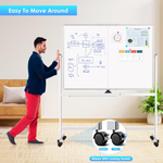 Double Sided Magnetic Whiteboard with Wheels alternate 4