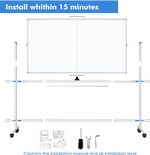 Double Sided Magnetic Whiteboard with Wheels alternate 7