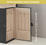 Large Jewelry Box with Mirror - Black alternate 7