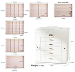 Large Jewelry Box with Mirror - White alternate 2