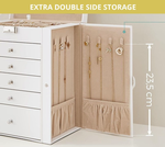 Large Jewelry Box with Mirror - White alternate 7