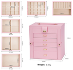 Large Jewelry Box with Mirror - Pink alternate 2