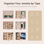 Large Jewelry Box with Mirror - Pink alternate 3