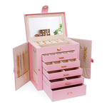 Large Jewelry Box with Mirror - Pink alternate 8