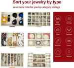 6-Layer Jewellery Box with Mirror - White alternate 4