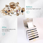 6-Layer Jewellery Box with Mirror - White alternate 6