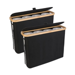 2-Pack Toilet Paper Storage Basket - Black