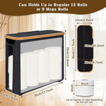 2-Pack Toilet Paper Storage Basket - Black alternate 2