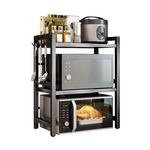 3-Tier Microwave Oven Rack - Black