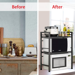 3-Tier Microwave Oven Rack - Black alternate 4