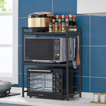 3-Tier Microwave Oven Rack - Black alternate 5