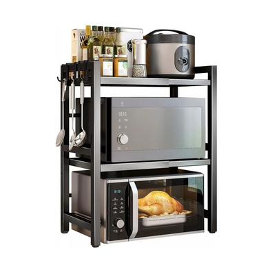 3-Tier Microwave Oven Rack - Black cover