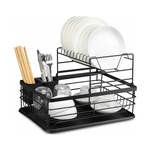 2-Tier Dish Drying Rack - Black