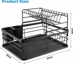 2-Tier Dish Drying Rack - Black alternate 1