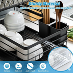 2-Tier Dish Drying Rack - Black alternate 3