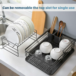 2-Tier Dish Drying Rack - Black alternate 4