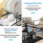 2-Tier Dish Drying Rack - Black alternate 5