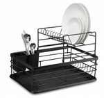 2-Tier Dish Drying Rack - Black alternate 8