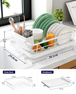 Dish Drying Rack for Kitchen Counter - White alternate 1