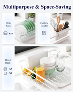Dish Drying Rack for Kitchen Counter - White alternate 2