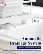 Dish Drying Rack for Kitchen Counter - White alternate 4